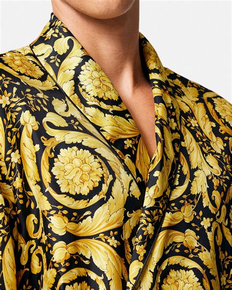 versace silk robe men|Versace robe discount.